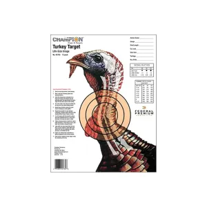 Champion Targets 45780 LifeSize Turkey Paper Hanging Pistol/Rifle 14\" x 18\" Multi-Color 12 PK