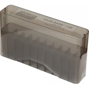 MTM Case-Gard J-20-LLD-41 J-20 Ammo Box 338 Win Mag 7mm Rifle Clear Smoke Polypropylene 20rd