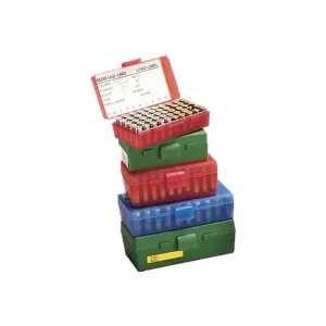 MTM Case-Gard P504510 Case-Gard P-50 Multi-Caliber Handgun Green Polypropylene 50rd