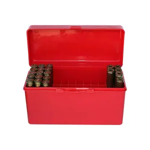MTM Case-Gard RM6030 Flip-Top Ammo Box Red 243/308 Win/220 Swift Polypropylene 50rd.