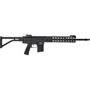 Brigade Manufacturing Makasi 5.56x45mm FAL-AR15 Hybrid Semi-Automatic Rifle, 16\" Barrel, 12\" Quad Rail, Armor Black Cerakote- M561161NQ