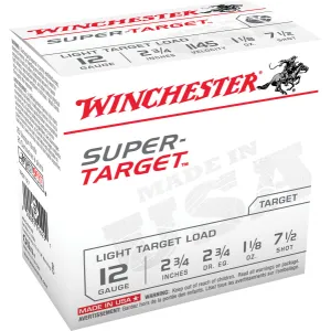 Winchester Ammo TRGT127 Super Target 12GA 2.75\" 1-1/8oz #7.5 Shot - 250sh Case