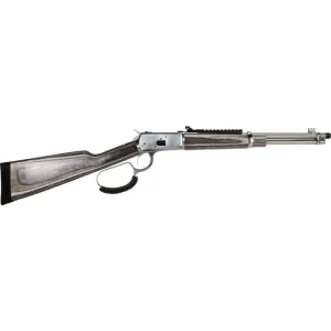 Rossi R92 Lever Action .357 Magnum Stainless Steel Rifle, 16\" Threaded 1/2x28 Barrel, 8+1 Capacity, Gray Laminate Furniture - 923571693-LTHV