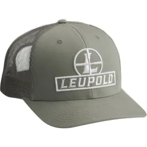 Leupold 178014 Reticle Trucker Hat Loden Green Adjustable Snapback OSFA Semi-Structured