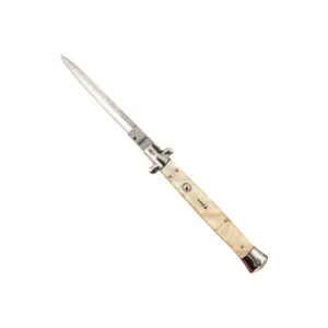 Steel River Knives Spartan CIMOPD Italian Dagger 6\" 440 Polished Blade Mother of Pearl Handle.