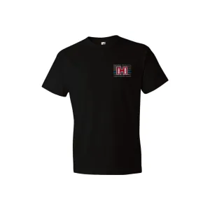 Hornady Gear 30765 POW Blue Line Black, Cotton Short Sleeve, Semi-Fitted 2XL