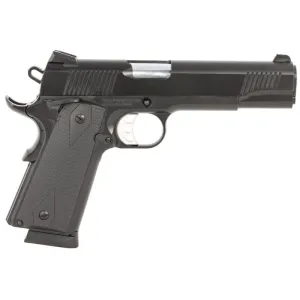 Tisas Full Size 1911 Duty B45 Semi-Auto .45 ACP Pistol, Cerakote Black, Titanium Firing Pin, Black Rubber Grips Novak Style 3-Dot Sights - 10100528