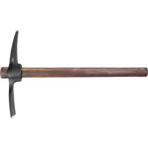 CRKT 2738 Chogan Mattock 2.14\" 1055 Carbon Steel Blade, Fire Treated Tennessee Hickory Handle, 19\" OAL