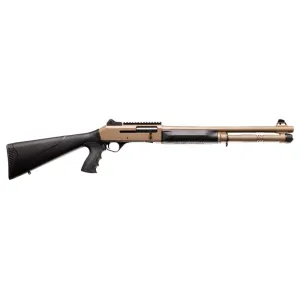 AKSA Arms S4 Semi-Automatic 12 Gauge Shotgun, 18.5\" Barrel, 5+1 Capacity - FDE - 12060