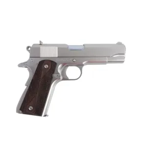 Tisas 10100117 1911A1 Tank Commander 9mm 4.25\" Barrel 9rd Semi-Auto Pistol, Nickel