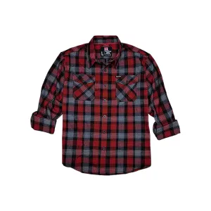 Hornady Gear 32194 Flannel Shirt XL Red/Black/Gray, Cotton/Polyester, Relaxed Fit Button Up