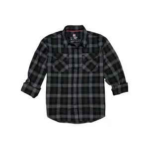 Hornady Gear 32213 Flannel Shirt Large Olive/Black/Gray, Cotton/Polyester, Relaxed Fit Button Up