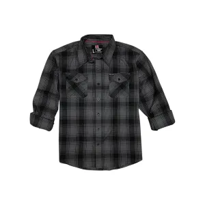 Hornady Gear 32225 Flannel Shirt 2XL Gray/Black, Cotton/Polyester, Relaxed Fit Button Up