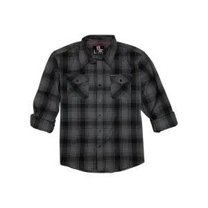 Hornady Gear 32226 Flannel Shirt 3XL Gray/Black, Cotton/Polyester, Relaxed Fit Button Up