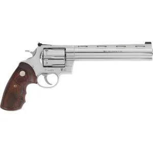 Colt Anaconda ANACONDA-SP8WBB-TLS Revolver .44 Magnum 8\" Barrel 6rd DA/SA Stainless Steel, Snake Scale Walnut Grips, Optics-Ready.