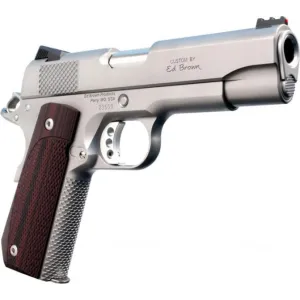 Ed Brown KC18SS Kobra Carry Single 4.25\" 7+1 FOF Laminate Wood Grip Stainless Steel