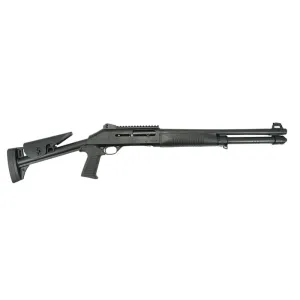 Ermox X-Defense-P1 M4 Type Tactical Semi Auto Shotgun, 12 Ga, Gas Piston Operated, 5+1, 18.5\" Barrel, Fiber Optic Front Sight, Choke Tube Set, Black