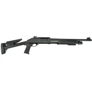 Ermox X-PRO-P1 Pump Action Tactical Shotgun,12 Gauge, 5+1, 3\" Chamber, 18.5\" Barrel, Fiber Optic Front Sight, Skeleton Stock, Black, X-PRO-P1