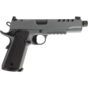 Tisas Night Stalker SF Semi-Automatic .45 ACP 1911 Style Pistol , 5\" Barrel, 8+1 Capacity, Picatinny Rail - Cerakote Gray - 10100556