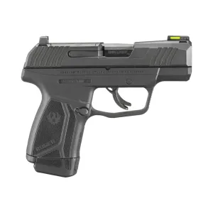 Ruger 3502 Max-9 Optic Ready 3.20\" 10+1 Black Polymer Frame Black Oxide Steel Slide Black Hogue Beavertail HandALL Rubber Grip
