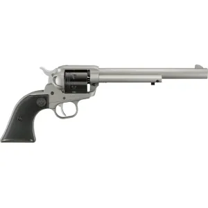 Ruger 2039 Wrangler #6 Shot 7.50\" Silver Cerakote Barrel & Frame, Black Cerakote Cylinder Black Checkered Polymer Grips Revolver