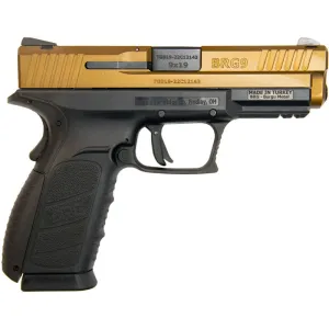 Buffalo Cartridge Co. 9MM Semi-Auto Pistol, BRG9 Elite 4\" BBl, Grip Safety, Trigger Safety, Ambi Mag Release, 2-16 Rd Mags, Duo-Tone - Black/Bronze