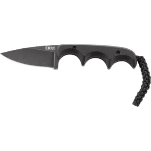 CRKT Minimalist Black Fixed Knife 2-1/8\" Drop Point Blade Black