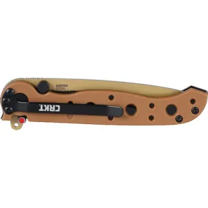 CRKT M16-10DZ M16-10DZ EDC 3.03\" Folding Part Serrated Desert Tan D2 Steel Blade, Desert Tan Green Handle
