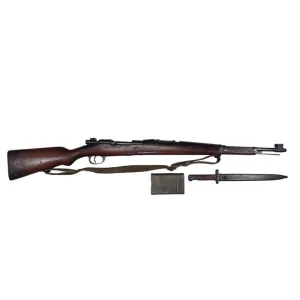 DWM 1904-39 Portuguese Contract 8mm Mauser Bolt Action Rifle W / Matching Numbers, Bayonet, Cleaning Kit, & Sling, 23.62\" BBl, 5 Rd, Fair to Good