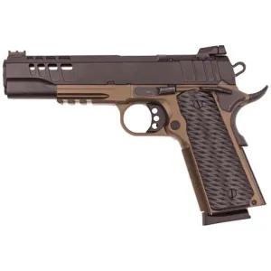 Great Lakes Firearms GL1911-45FSS BRZ 1911 Pistol, .45 ACP, 5\" FS Black Slide Bronze Frame