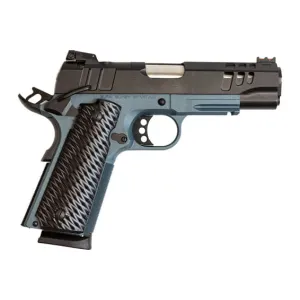 Great Lakes Firearms & Ammo 1911 GL1911-45CSS BLU Pistol .45 ACP 4.25\" 8rd Semi-Auto Black Slide Titanium Frame, Optics Cut