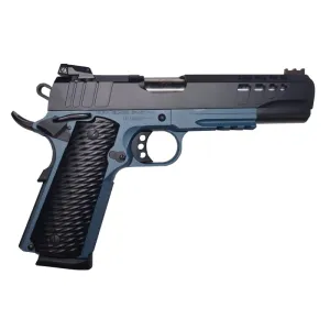 Great Lakes Firearms GL1911-9FSS BLU Pistol 9mm Luger 5\" 8+1 Semi-Auto Titanium Frame RMSC Optics Cut Fiber Optic Sights.