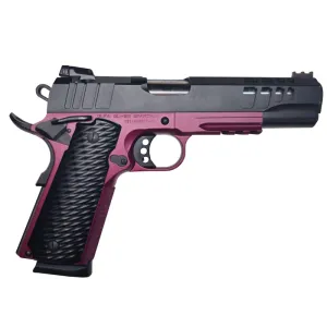 Great Lakes Firearms GL1911-9FSS 1911 9mm Pistol 5\" Stainless Steel Black Cherry Cerakote