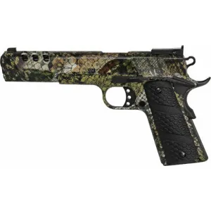Iver Johnson Eagle XL10P Swamp Snake Ported 10mm Pistol, 6\" Barrel, 8+1, Semi-Auto, G10 Snake Skin Grip, Angled Serrations.