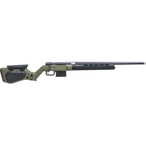 Howa HHERA308CFODG M1500 Hera 5+1 24\" Carbon Fiber Threaded Barrel, Black Rec, OD Green & Black Hera H7 Chassis Stock