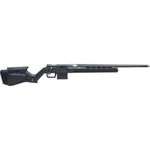 Howa HHERA65CCFBLK M1500 Hera 5+1 24\" Carbon Fiber Threaded Barrel, Black Rec, Black Hera H7 Chassis Stock