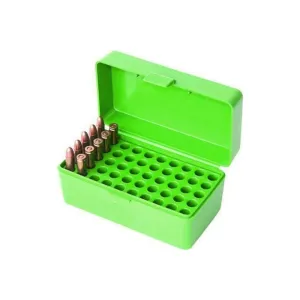 MTM Case-Gard 22-HORN-10 Ammo Box Flip-Top Green 50-Round .22 Hornet Polypropylene