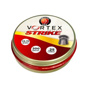 Hatsan Vortex Strike Air Gun Ammo .25 Cal Lead Domed Pellets 24.70 Grain 200 Count HA90642