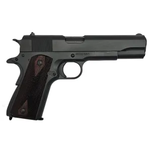 Tisas 1911 Government .45 ACP Semi-Automatic Pistol, 5\" Barrel, 7+1 Capacity, Parkerized Finish with Wood Grips - 1911A1GOVT