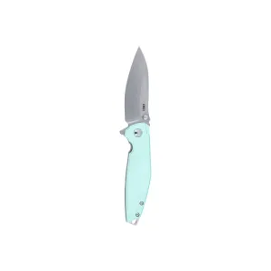 CRKT 2560 Ibis EDC 3.09\" Folding Drop Point Plain Stonewashed 14C28N Steel Blade, Blue G10/SS Handle