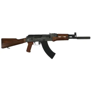Pioneer Arms GROM Series Semi-Automatic 7.62x39mm AK-47 Style Rifle with Laminated Handguard & Buttstock, Faux Suppressor, & 30 Round Magazine - POL-AK-GROM-FT-W