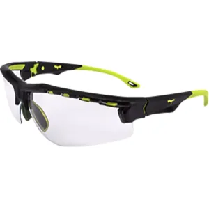 Radians Thraxus Elite Safety Eyewear, Clear Lens, Hi-Vis Full Frame, Adjustable Nose Piece, ANSI Z87.1+