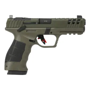SAR USA SAR9G3OD SAR9 Gen 3 Full Size Frame 17+1 4.40\" Black Steel Barrel, OD Green Cerakote Serrated Steel Slide, OD Green Cerakote Polymer Frame w/Picatinny Rail, Black Polymer Grip