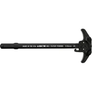 BCM GFHMK2LRG Asymmetric MK2 Charging Handle Compatible w/ Mil-Spec AR-15 Black 7075 T-6 Aluminum