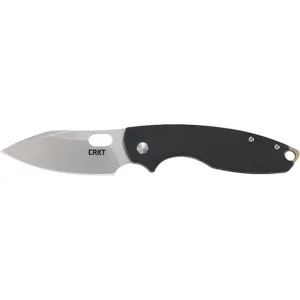 CRKT 5317D2 Pilar III 2.97\" Folding Plain Stonewashed D2 Steel Blade, Black Textured G10 Handle
