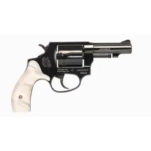 Heritage Roscoe HR38B3WP Revolver, .38 Special, 3\" Barrel, 5 Rds, DA/SA, Blued Finish, White Pearl Grips, Fixed Sights.