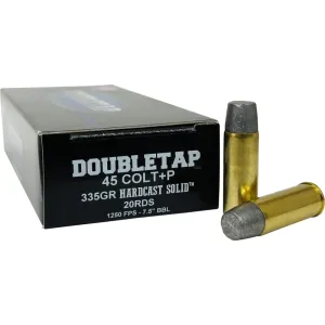 DoubleTap Ammunition 45P335HC 45Colt+P 335 GR Hard Cast Solid 20 Per Box