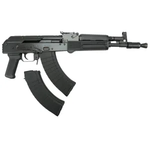 Pioneer Arms PRO Series AK-47 Hellpup 7.62x39mm Semi-Automatic AK Pistol, Rear 1913 Picatinny Rail, Forged Trunnion, (2) 30 Round Magazines - AK0031-FT-PRO-P