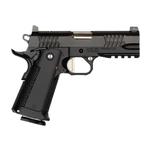 Jacob Grey Firearms TWC9425 TWC 17+1, 4.25\" Black Bull Barrel, Black Optic Ready/Serrated Slide, Black Steel Frame w/Beavertail & Picatinny Rail