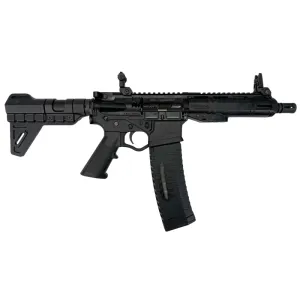 ATI Alpha Maxx Semi-Automatic AR-15 Pistol, 5.56 Nato, 7.5\" Bbl, M-LOK Handguard,1-30 & 1- 60 Rd Mag, Flip-Up Sights, Adj Brace, Black - ATIGAX5567ML60